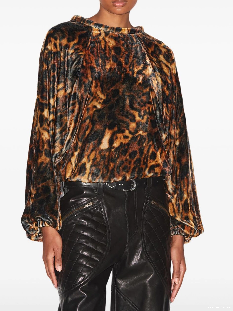 Rep MARANT ISABEL Dabia blouse Women leopard-print 0306