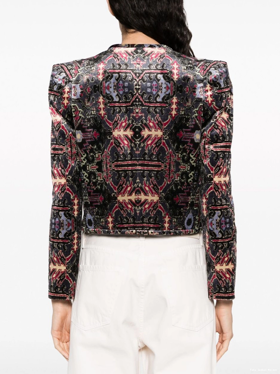 Rep ISABEL Valian Women jacket cropped MARANT graphic-print 0312