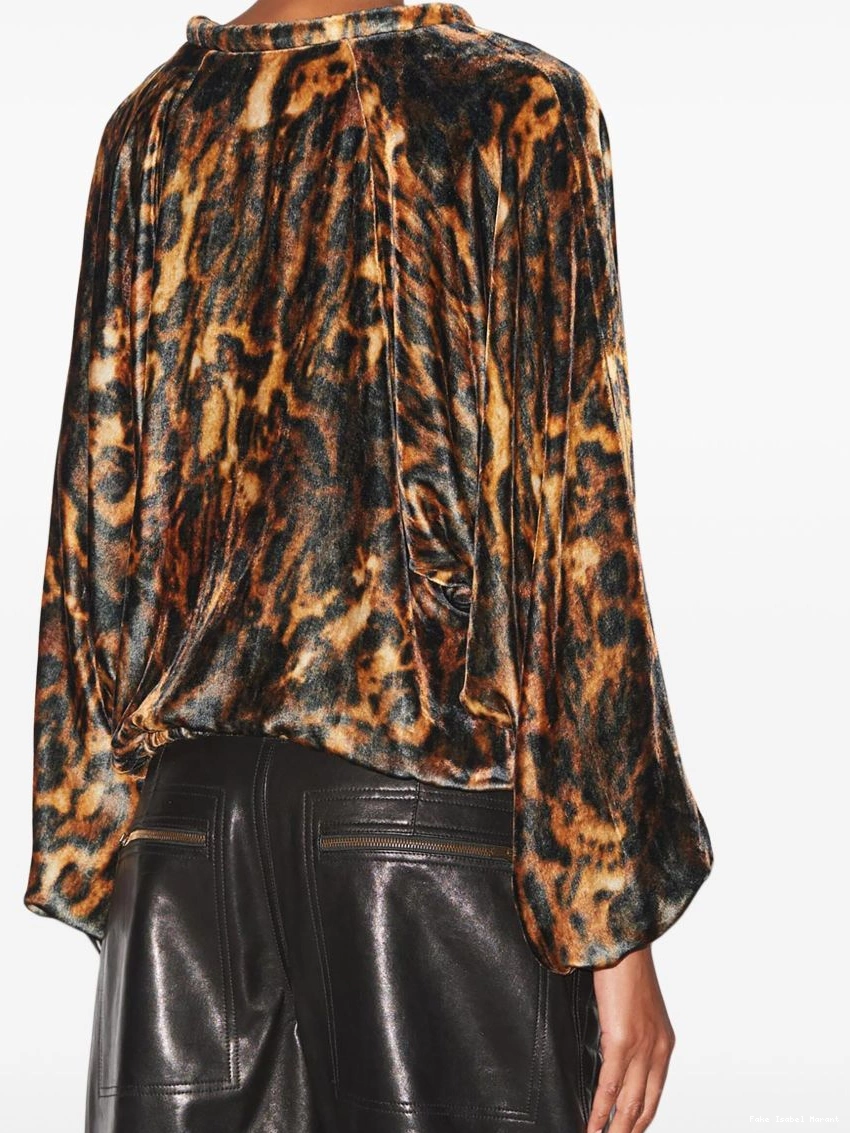 Rep MARANT ISABEL Dabia blouse Women leopard-print 0306