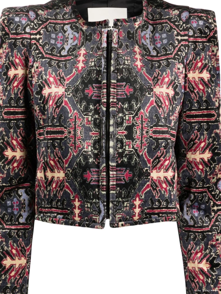 ISABEL Valian Women jacket cropped MARANT graphic-print 0312