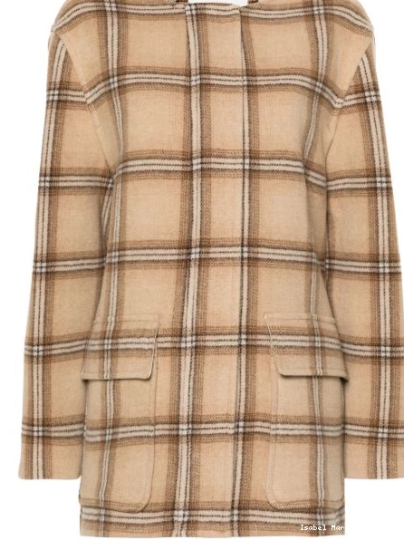 ISABEL coat felt plaid-check MARANT Efelia Women 0303