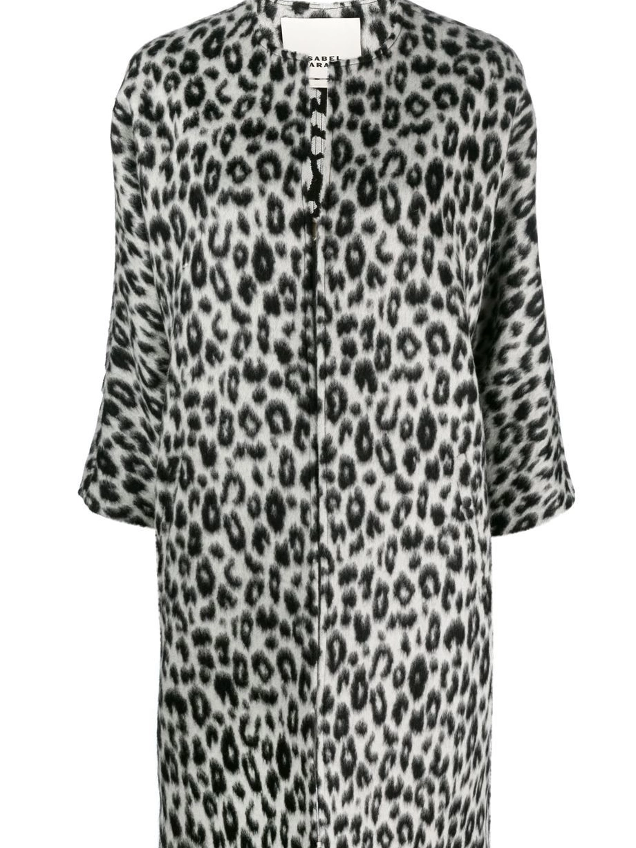 ISABEL zip-up Women leopard-print coat MARANT 0312