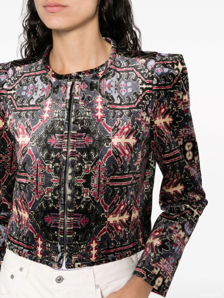 Rep ISABEL Valian Women jacket cropped MARANT graphic-print 0312