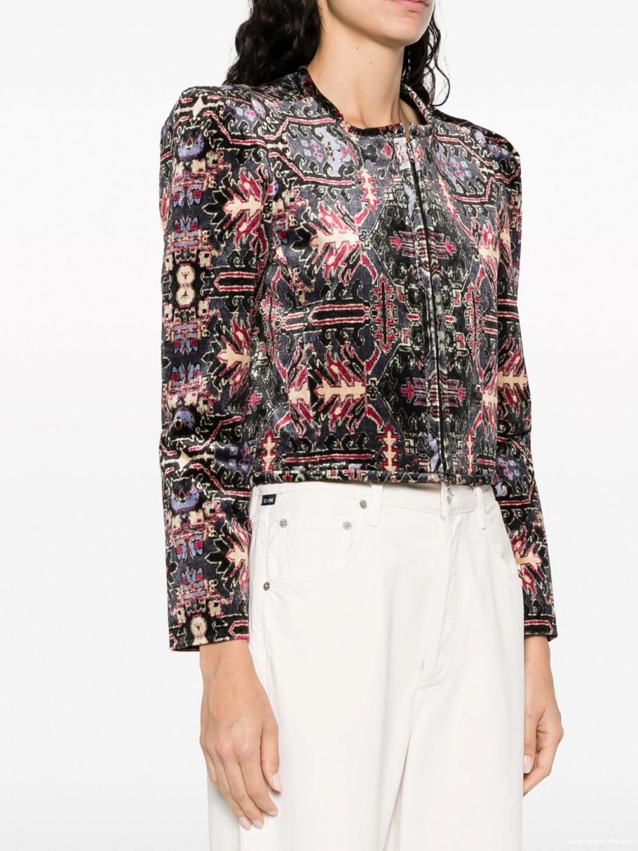 Rep ISABEL Valian Women jacket cropped MARANT graphic-print 0312