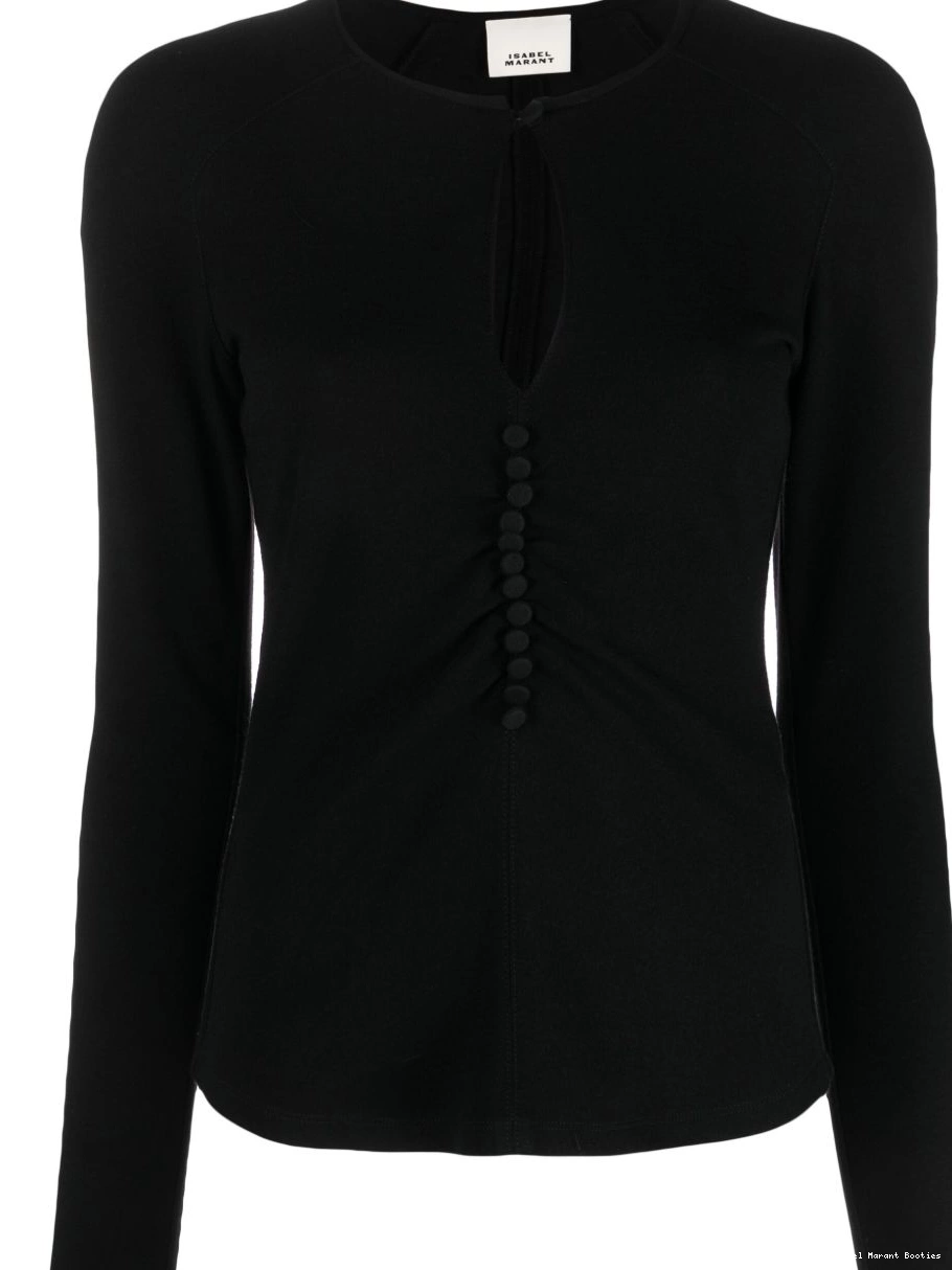 Affordable MARANT Women keyhole-neck long-sleeve blouse ISABEL 0303